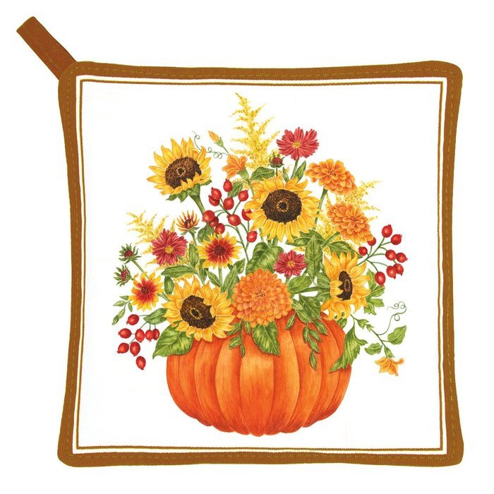 Alice's Cottage AC21452 Pumpkin Bouquet Pot Holder
