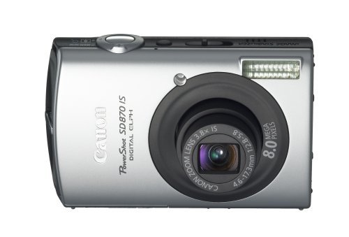 Canon PowerShot SD870IS 8MP Digital Camera with 3.8x Wide Angle Optical Image Stabilized Zoom (Black) N6