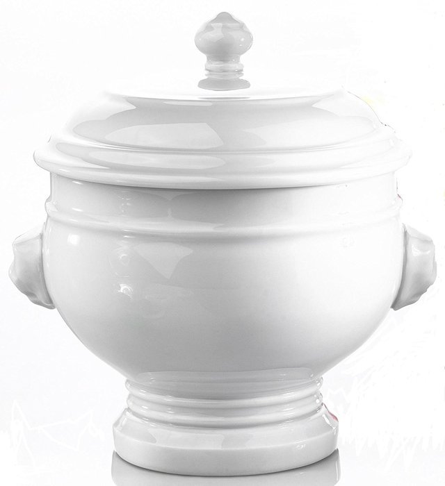 Pillivuyt 2-Cup Porcelain Lion's Head Tureen with Lid