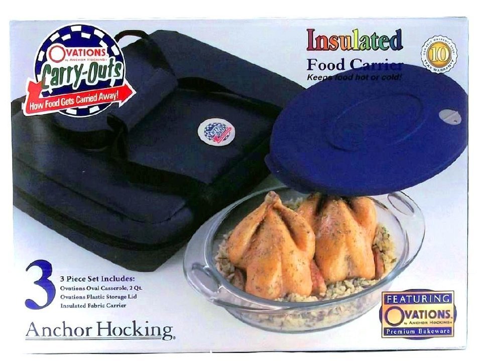 Insulated Casserole Carrier Food Carrier Anchor Hocking 2 Qt.