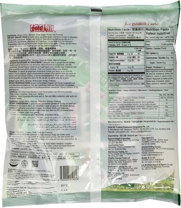 Ginger Drink -Gold Kili 120 Sachets Packed in 6 Bags