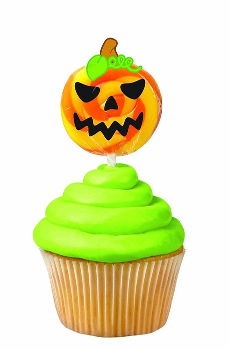 Wilton 1006-0558 Jack-o-Lantern 12-Piece Lollipop Cupcake Pick Kit N3