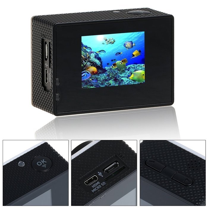ANSITO SJ4000 Waterproof Wifi 1080P Sports Camera HD Action Camera with 170 degree Wide Angle Lens and 2.0 inch... N31