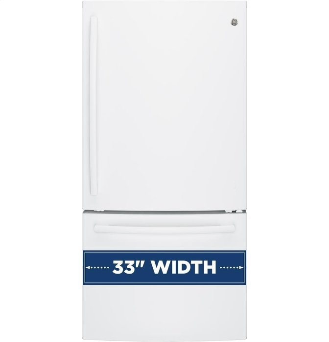 GE White Bottom Freezer Refrigerator