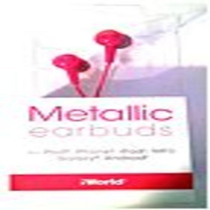 iWorld WMMB-1000-PINK Dynamic Bass Stereo Metallic Earbuds w/3.5mm Audio Plug - Pink consumer electronics