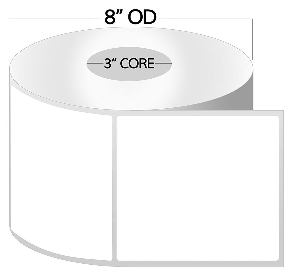 3 Inch Core - 3 x 3 Zebra Compatible Direct Thermal Labels 2 Rolls for Zebra Industrial Printer S4M Z4M 105SE... N2