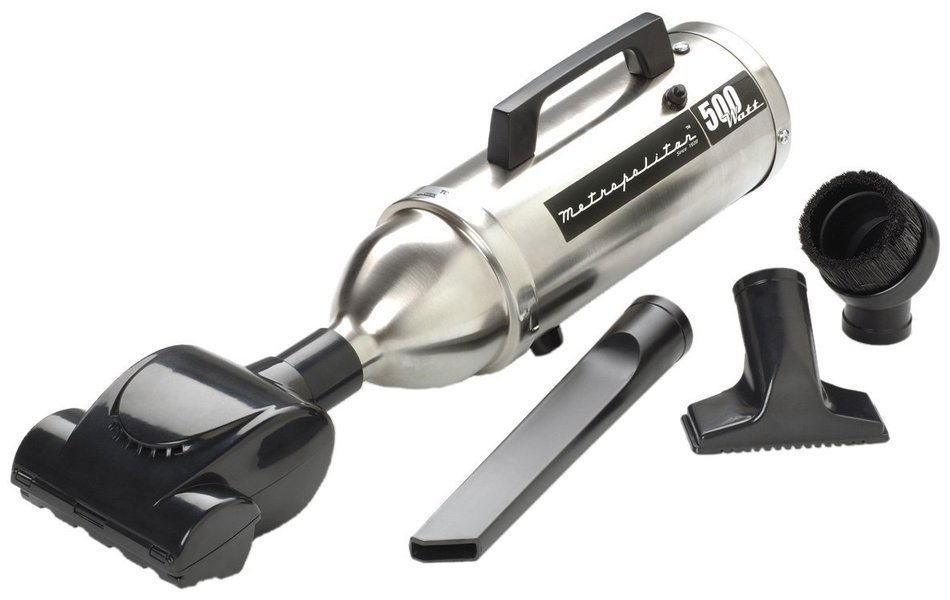 Metro Vacuum VM4BS500T MetroProfessionals 120-Volt Stainless Steel Look Hand Vacuum with Turbine Brush and Accessories