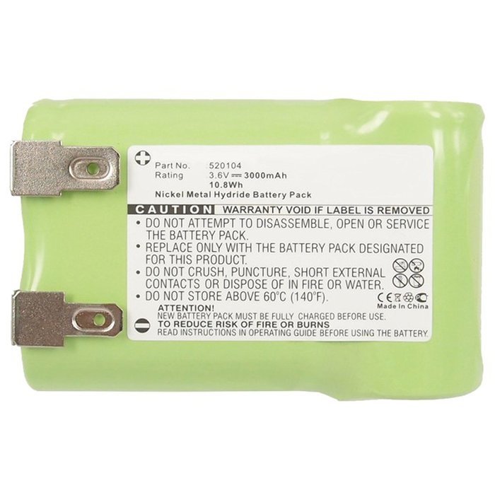 2x Exell Ni-MH 3.6V Battery Fits AEG Junior 3000 Handheld Vacuums Replace 520104 N3