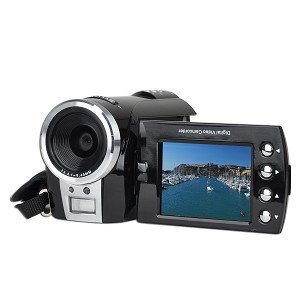 DV7000A SD/SDHC High-Definition 720p Digital Camcorder w/4x Digital Zoom & 2.4" Flipout LCD (Black) N3