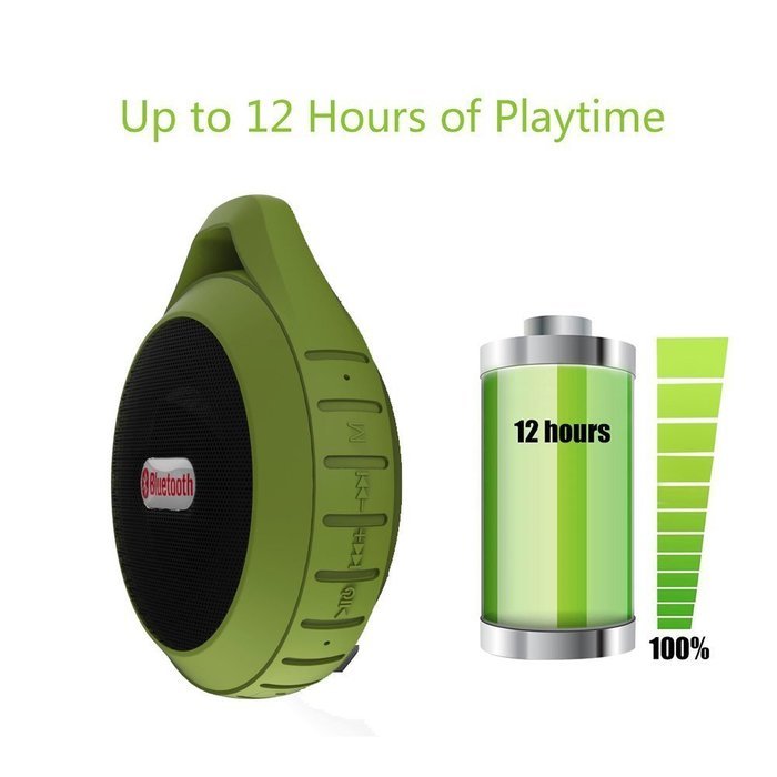 Portable Bluetooth Speaker, Basse IPX7 Waterproof Speaker Portable Outdoor Bluetooth Speaker with Mic, 8 Hour... N4