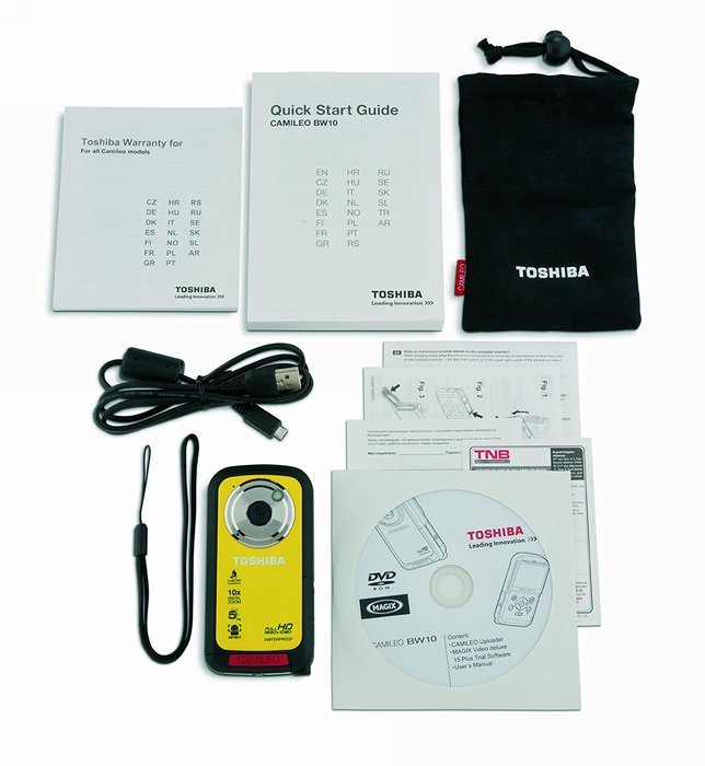 Toshiba Camileo BW10 Waterproof HD Recording with 2-Inch LCD Screen (Yellow) (Discontinued by Manufacturer) N9