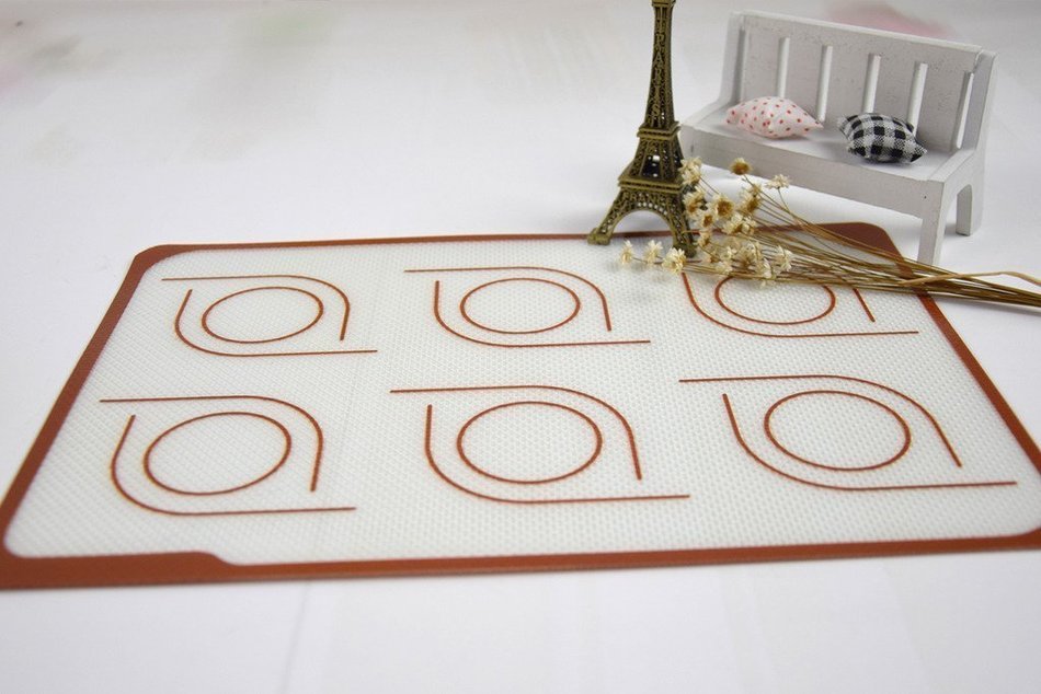 Homankit Silicone Baking Mat for Macarons, Set of 2 Quarter Sheet (7 7/8" x 11 2/5"), Non Stick Cookie Sheets