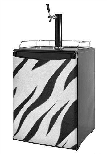Kegerator Skin - Zebra Skin (fits medium sized dorm fridge and kegerators)