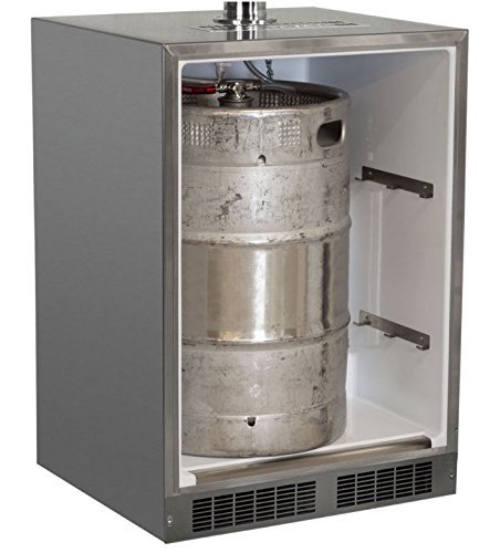 Marvel MO24BSSMRS Outdoor Mobile Beer Dispenser, Single Tap, Solid Door, Right Hinge, 24", Stainless Steel N3