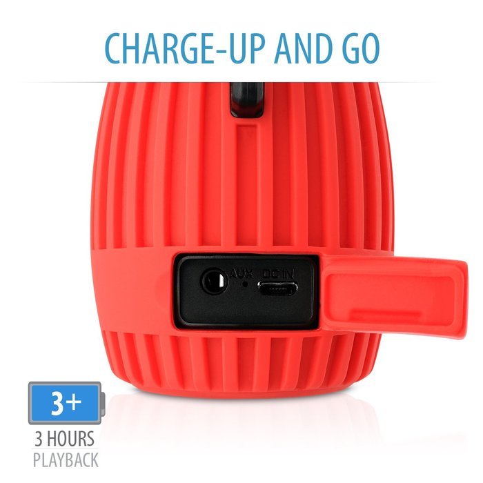 V7 SP5100-BT-BLK-1NC Bluetooth Water Resistant Rechargeable 3W Speaker with Built-In Mic N5