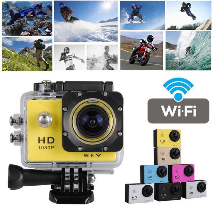 Ultrathin Wifi Action Camera 1080P full HD Car Camera DVR 30M Waterproof 1.5Inch TFT Helmet Camera Sport DV N6