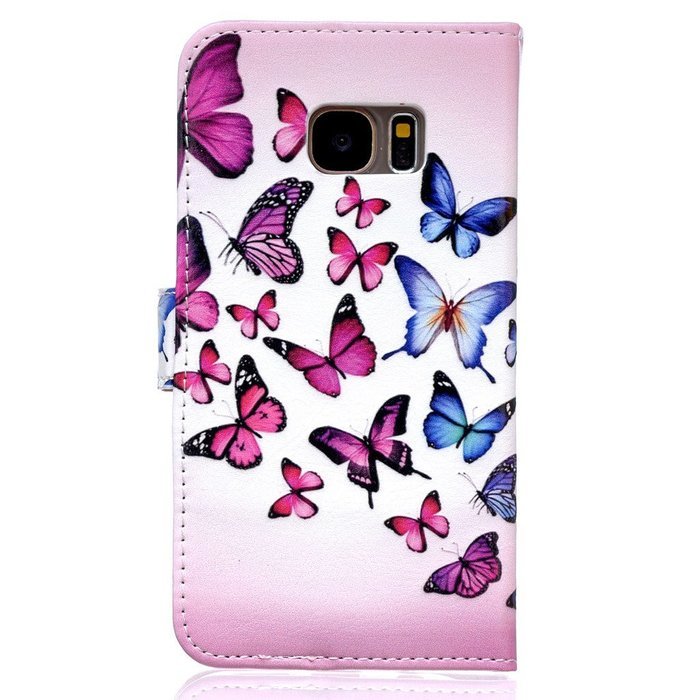 UNEXTATI Galaxy S7 Edge Case, Premium Wallet Case with Black Cover, Card Slot, Kickstand Function, Magnetic Closure... N20