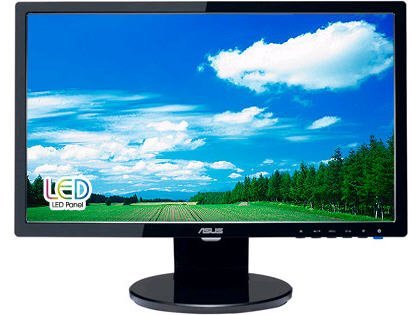 Asus VE198T 19 inch WideScreen 10,000,000:1 5ms VGA/DVI LED LCD Monitor, w/ Speakers (Black) N2