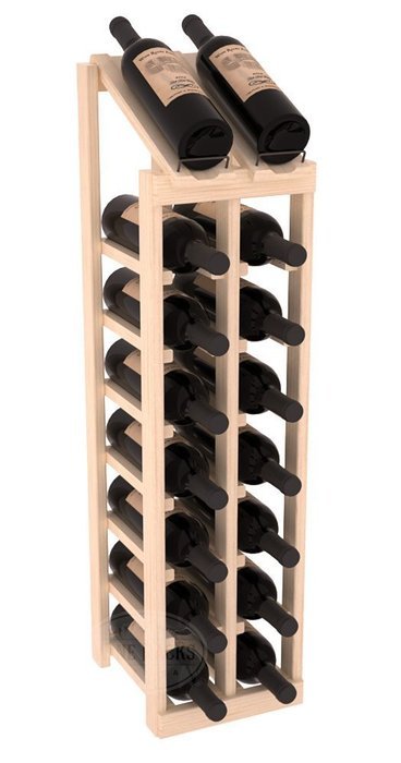 Wine Racks America Ponderosa Pine 2 Column 8 Row Display Top Kit. 13 Stains to Choose From! N13