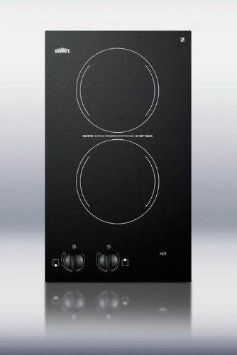 CR2220 Two-Burner 230V Electric Cooktop With Two Heating Elements Push-To-Turn Controls Residual Heat Indicator...