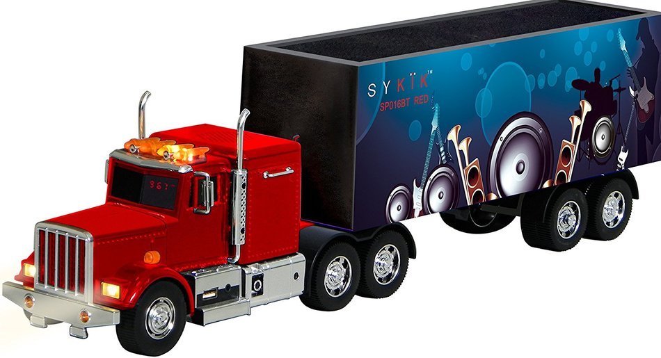 Sykik SP016BT RED 22" Long, Powerful Bluetooth Speaker with SD, USB, Headphone Jack, AUX in, Built-in Rechargeable... N2