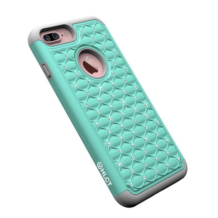 iPhone 7 Plus Case, [5.5 Inch] by HLCT, Soft Interior Silicone Bumper & Hard Shell Solid PC Back, Shock-Absorption... N30