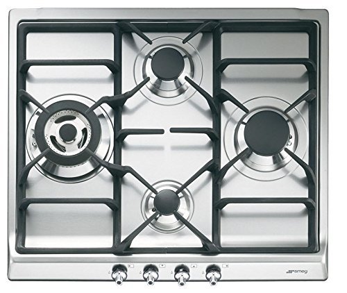 Smeg SR60GHU3 24" Classic Gas Cooktop, 4 Gas Burners, Stainless Steel