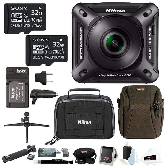 Nikon Keymission 360 with Accessory Pack and 64GB card + Kit
