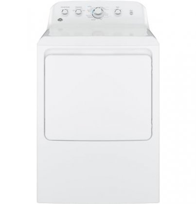 GE White Top Load Laundry Pair with GTW460ASJWW 27" Washer and GTD42GASJWW 27" Gas Dryer N2