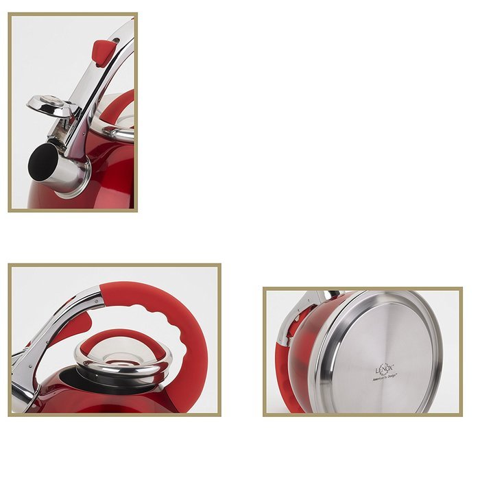 Lenox L-12185 SS Tea Kettle, 2.5-Quart, Gold N2