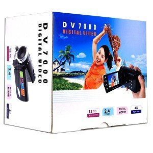 DV7000A SD/SDHC High-Definition 720p Digital Camcorder w/4x Digital Zoom & 2.4" Flipout LCD (Black) N4