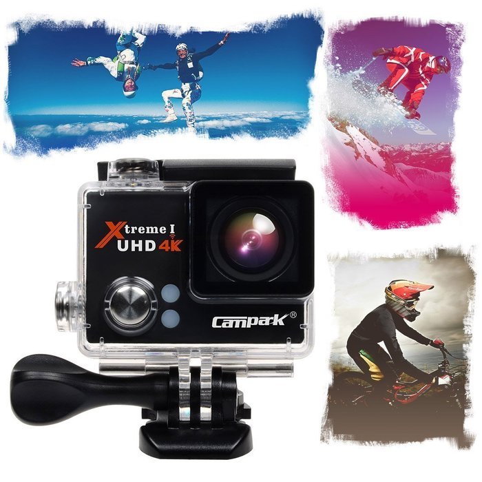 Campark UHD 4K WiFi Extreme Sport Camcorder,mini portable sports camera, Support Burst Photo, Time Lapse and Looping... N4