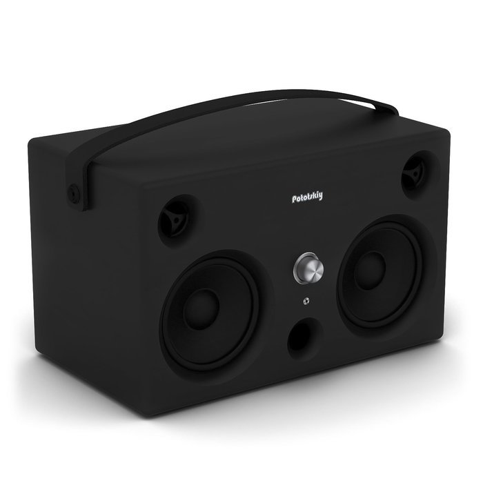 Vintage Charcoal Black Portable Audio Boombox, From 10 to 30 Hours Without Charging N3