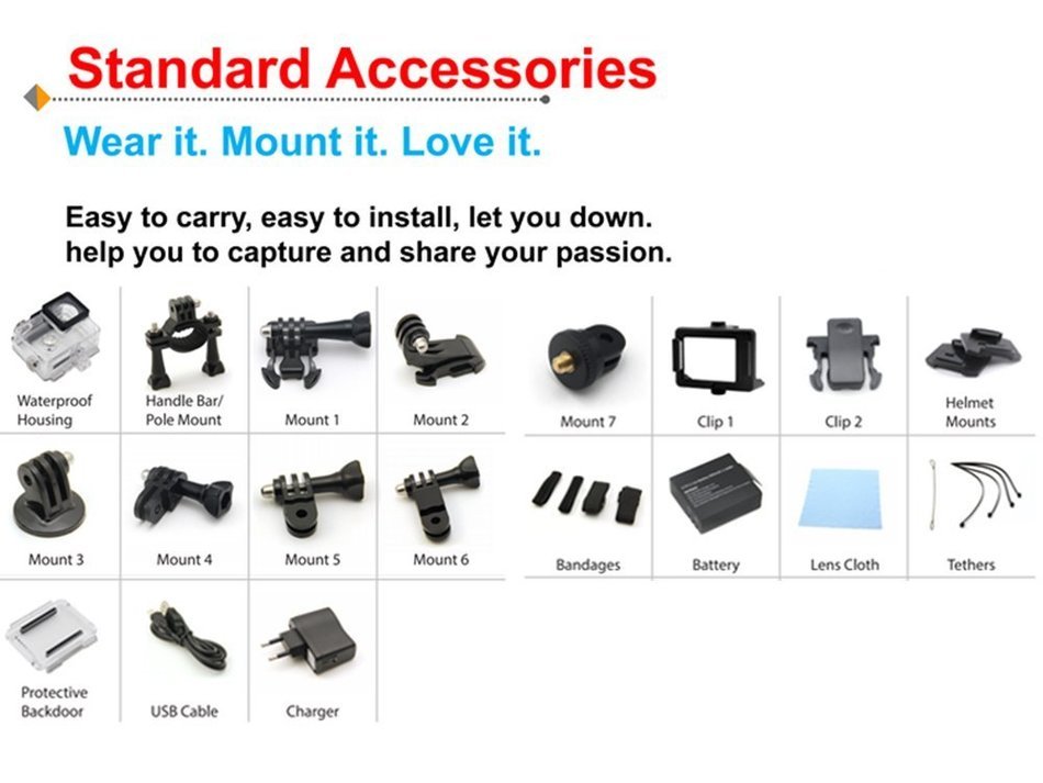 Boblov H3 Dual Screen Ultra HD 4K Sports Action Camera 1080P Waterproof Underwater Camcorder 170&deg; Wide Angle 12MP... N9