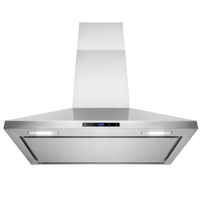 AKDY&reg; 36" Stainless Steel Wall Mount Cooking Fan Vent Touch Control Display Range Hood Noise Reduce Design N4