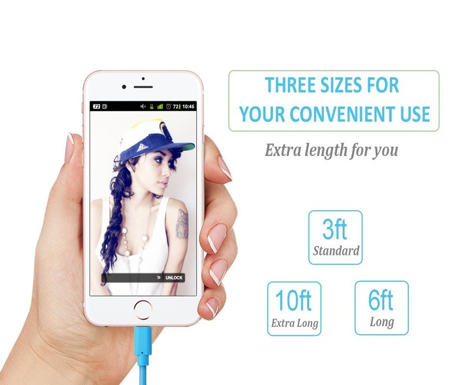 iPhone Charger, X-cable Nylon Braided Apple Lightning Cable USB Sync Cord for iPhone SE/ iPhone 6S 6/6s plus/6... N4