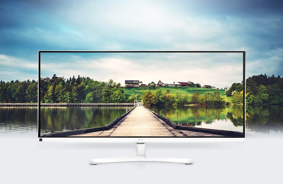 LG Electronics 34UM58W 34-Inch WQHD IPS UltraWide Cinema Display LED Monitor White Color N2