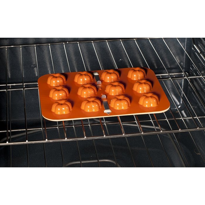 Nordic Ware 43605 12-Cavity Pumpkin Cake Pops Pan, Orange N2