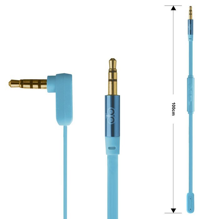 Jabees AUC101 3 Feet 3.5mm Male to 3.5mm Male Stereo AUX Replacement Headphone Audio Cable with In-Line Remote...