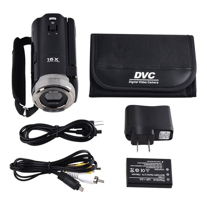 KINGEAR C8 Mini DV 16MP HD Video Recorder Camera 1280 x 720p Digital Video Camcorder(Black) N3
