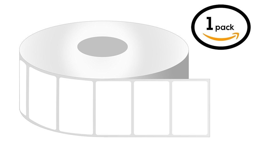 1 Inch Core - 2.25 x 1.25 Zebra Compatible Direct Thermal Labels 1 Roll for Zebra Desktop Printer GC420d GC420t...