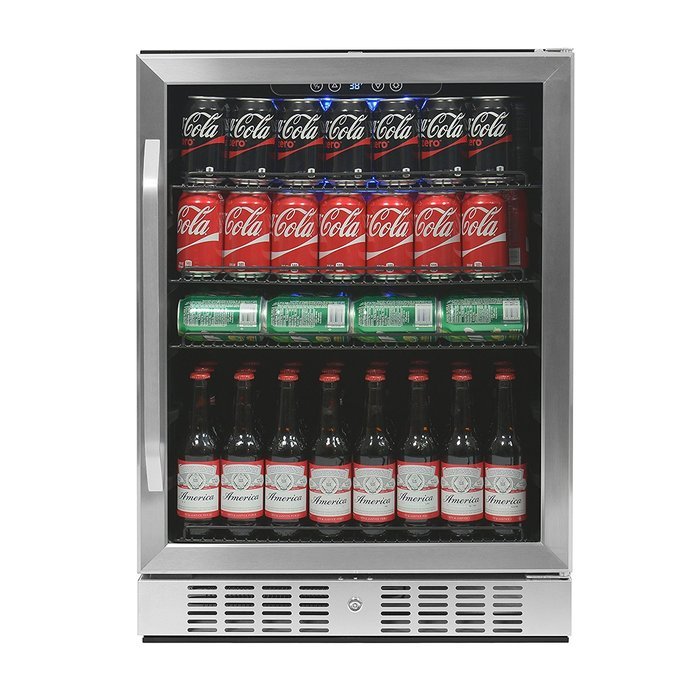 NewAir ABR-1770 177 Can Deluxe Beverage Cooler, Black/Stainless Steel