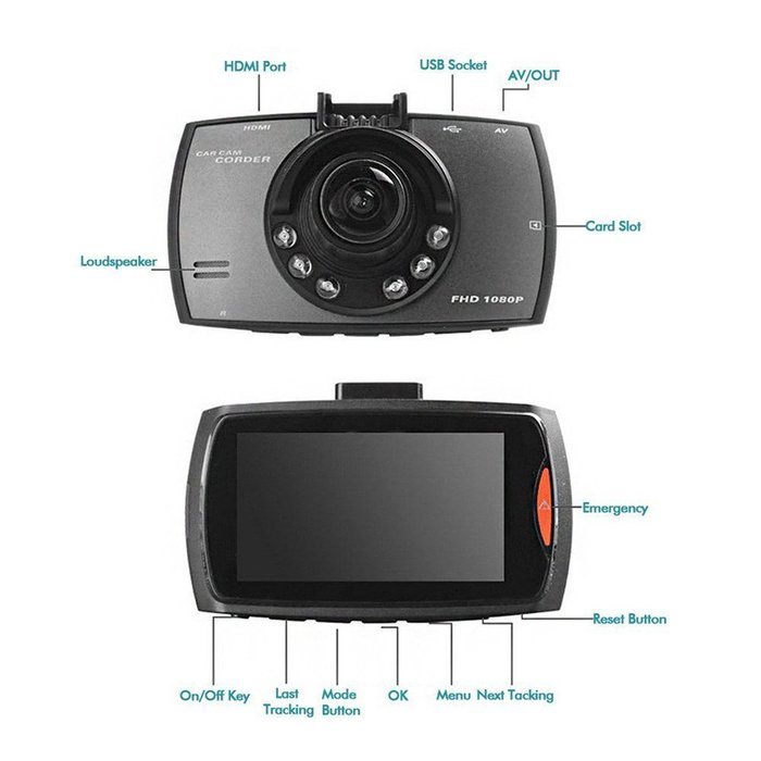Car Camera G30 2.4" Full HD 1080P Car DVR Video Recorder Dash Cam 120 Degree Wide Angle Motion Detection Night... N9