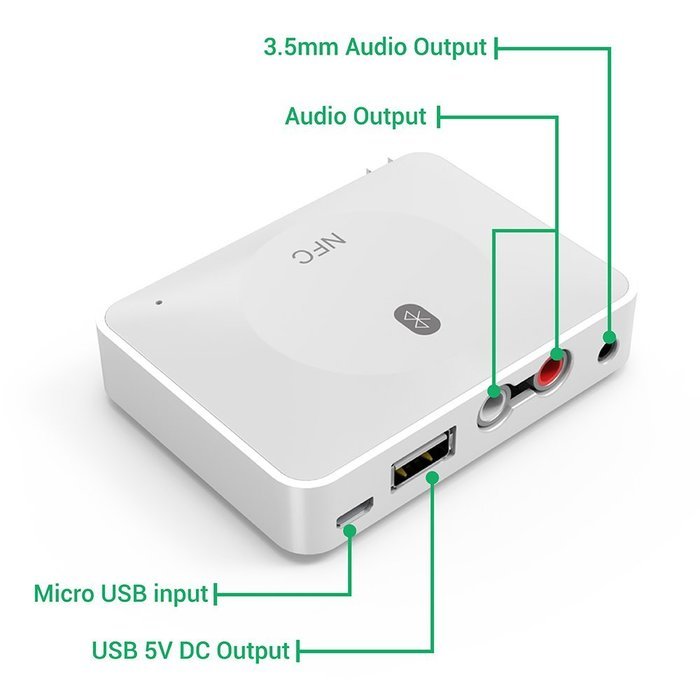 Bluetooth Receiver, Cambond Portable Music Receiver Bluetooth Wireless Audio Adapter Pair with Bluetooth Enabled... N23