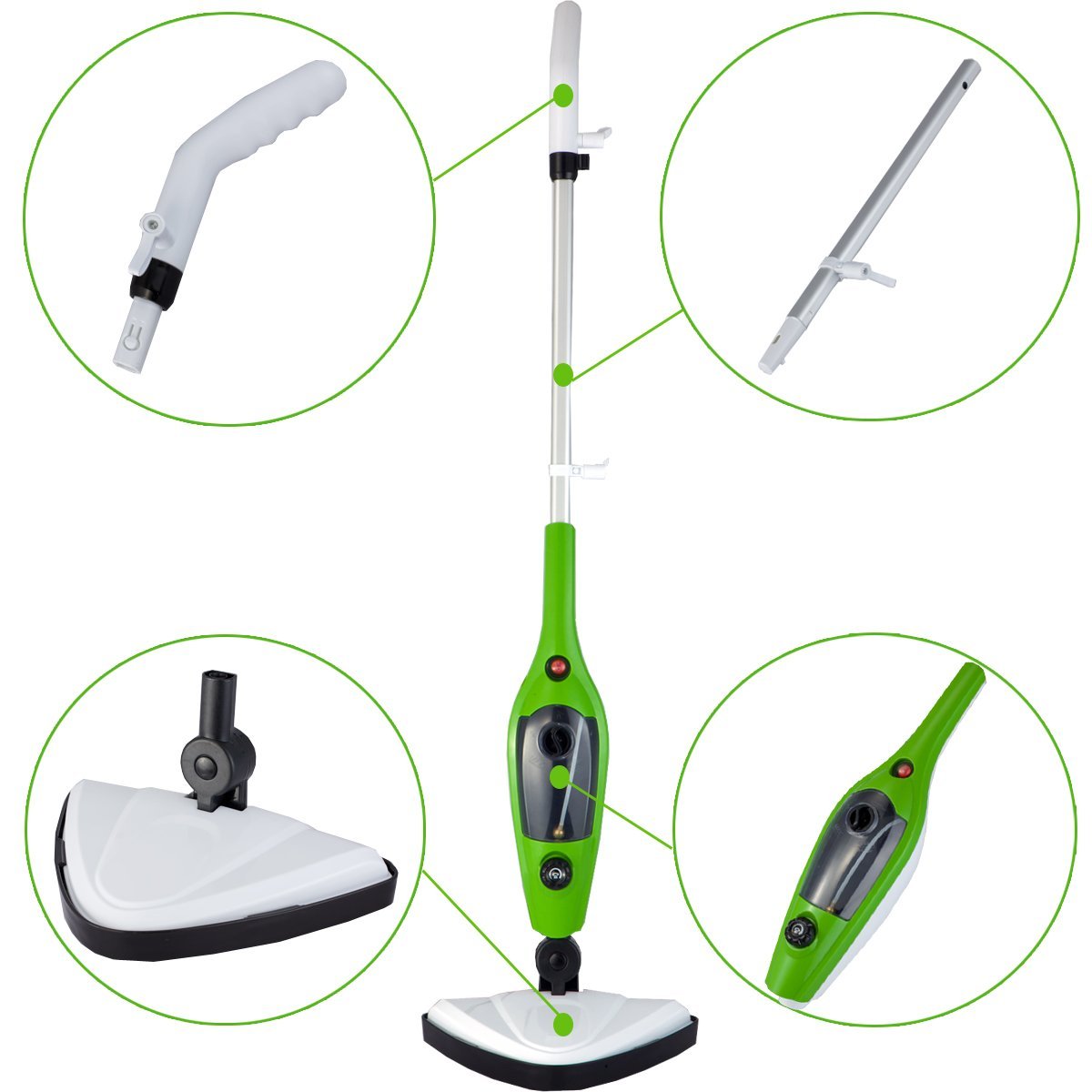 CUH 1500w 10 in 1 Multifunction Steam Mop Floor Steam Cleaner with 3 ...