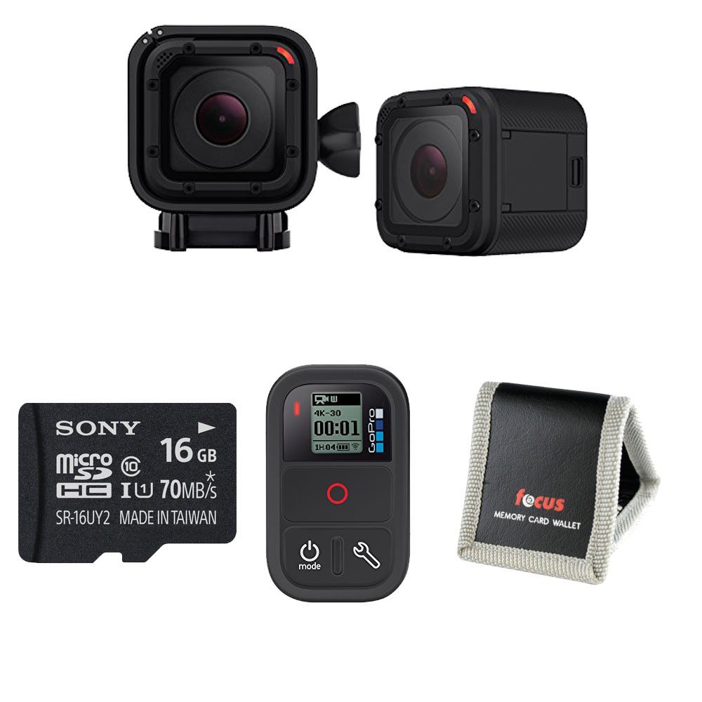 GoPro HERO4 Session + Sony 16GB Memory Card + GoPro Smart Remote