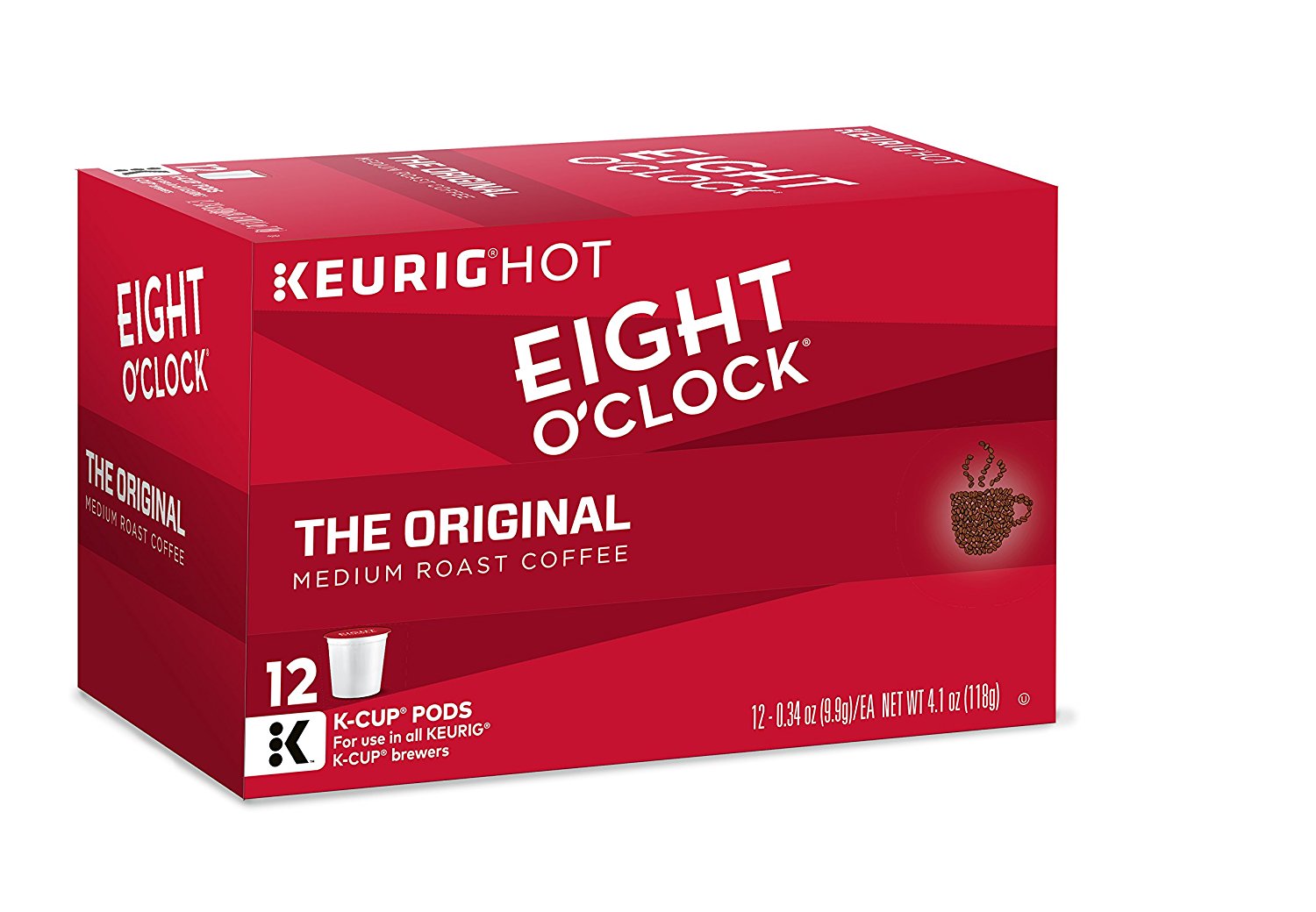 Eight O'Clock Coffee The Original, Keurig KCups, 12 Count, (Pack of 6