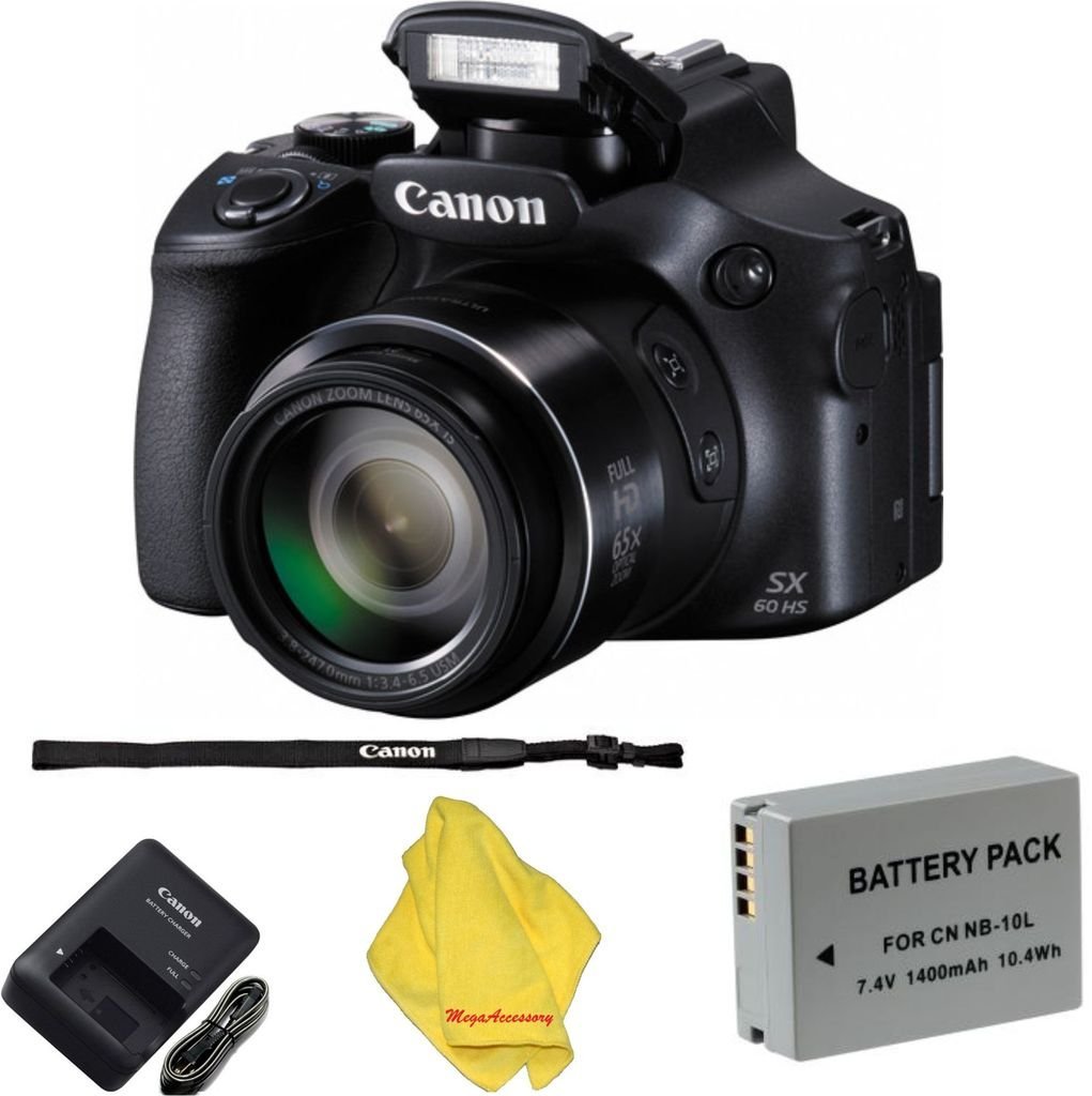 Canon Powershot SX60 16.1MP Digital Camera 65x Optical Zoom Lens 3inch