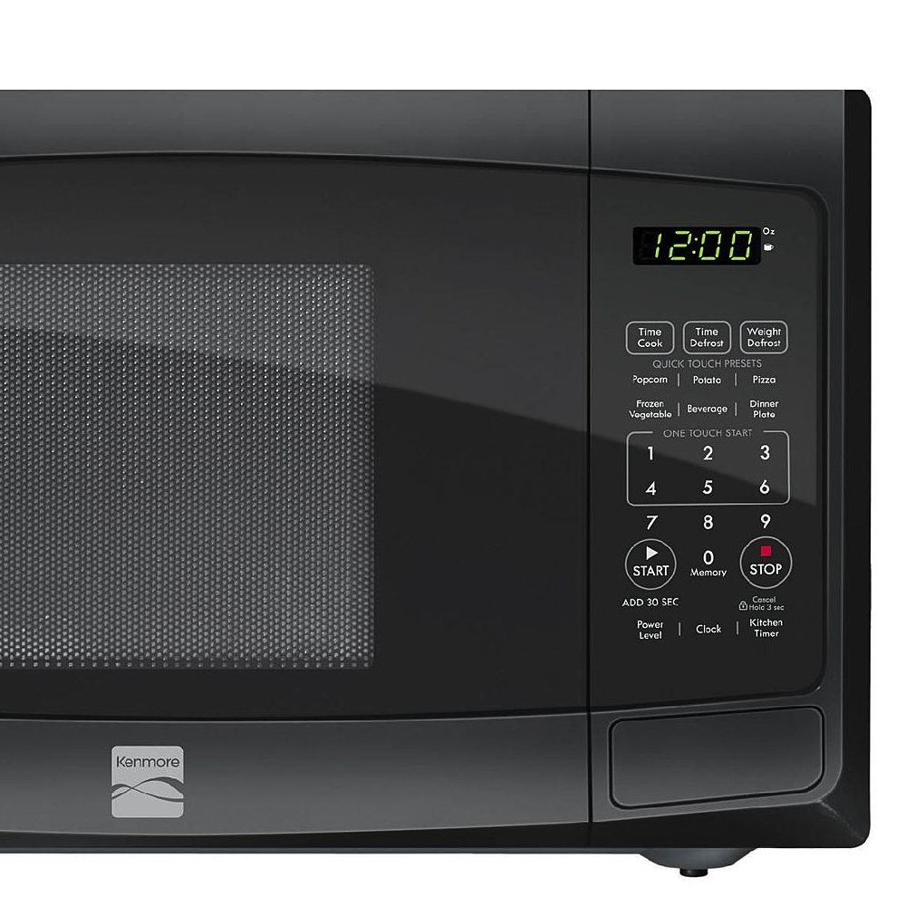 Kenmore 0.9 cu. ft. Countertop Microwave Black 73099 N17 free image