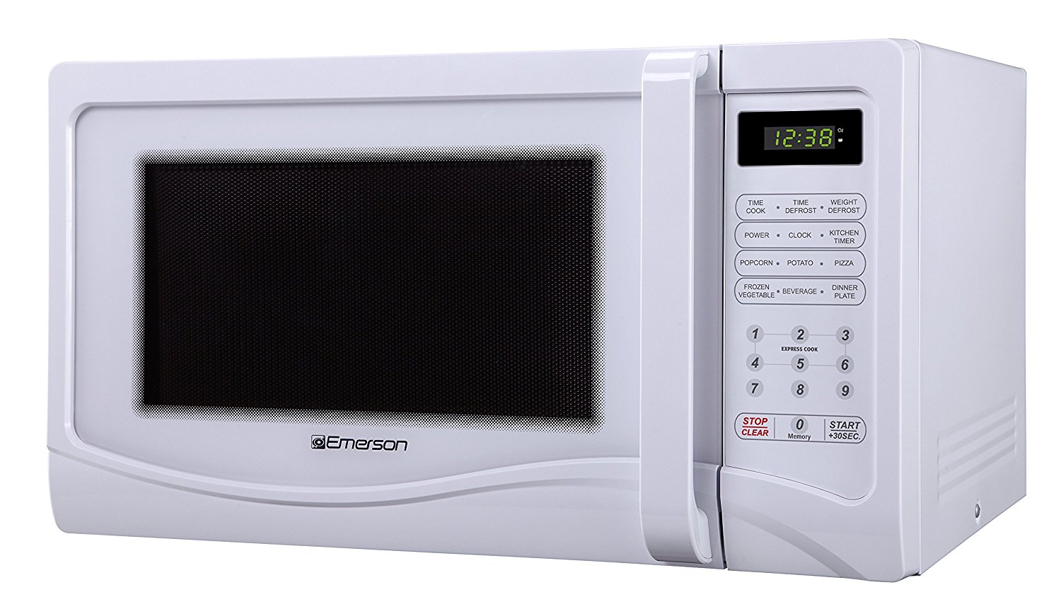 Emerson MW1107W, 1.1 CU. FT. 1000 Watt, Touch Control, White Microwave ...